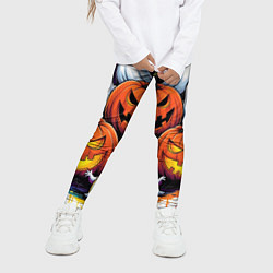 Леггинсы для девочки Happy Halloween 25, цвет: 3D-принт — фото 2