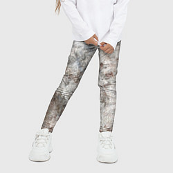 Леггинсы для девочки Абстракция - gray limestone, цвет: 3D-принт — фото 2