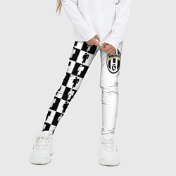 Леггинсы для девочки Ювентус паттерн люди, цвет: 3D-принт — фото 2