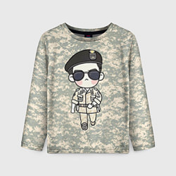 Лонгслив детский Song Joong Ki: Camo, цвет: 3D-принт