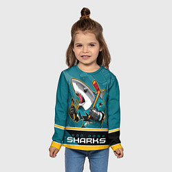 Лонгслив детский San Jose Sharks цвета 3D-принт — фото 2