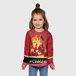 Лонгслив детский Calgary Flames, цвет: 3D-принт — фото 2
