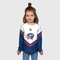 Лонгслив детский NHL: Columbus Blue Jackets, цвет: 3D-принт — фото 2