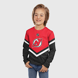 Лонгслив детский NHL: New Jersey Devils, цвет: 3D-принт — фото 2