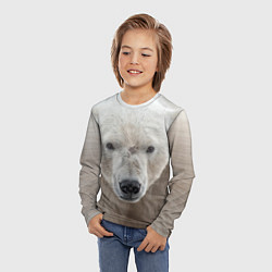Лонгслив детский Белый медведь, цвет: 3D-принт — фото 2