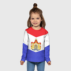 Лонгслив детский Флаг и герб Голландии, цвет: 3D-принт — фото 2