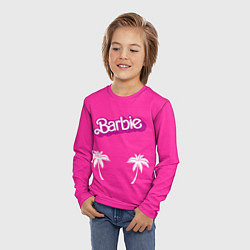 Лонгслив детский Barbie пальмы, цвет: 3D-принт — фото 2