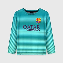Лонгслив детский Barcelona FC: Aqua, цвет: 3D-принт