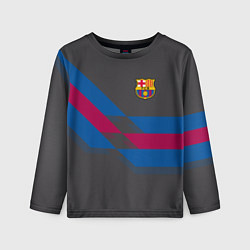 Лонгслив детский Barcelona FC: Dark style, цвет: 3D-принт