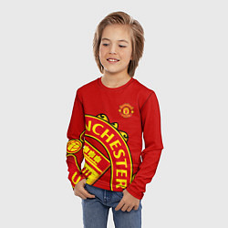 Лонгслив детский FC Man United: Red Exclusive, цвет: 3D-принт — фото 2