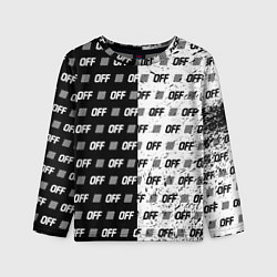 Детский лонгслив Off-White: Black & White