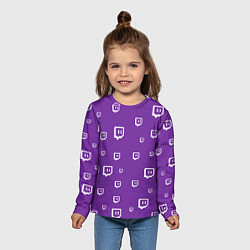 Лонгслив детский Twitch Pattern, цвет: 3D-принт — фото 2