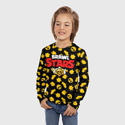 Лонгслив детский Brawl Stars: Yellow Style, цвет: 3D-принт — фото 2