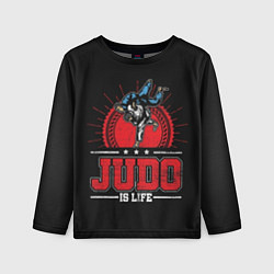 Лонгслив детский Judo is life, цвет: 3D-принт