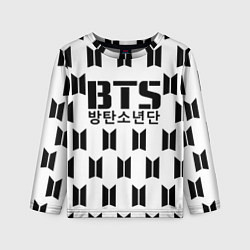 Лонгслив детский BTS: White Pattern, цвет: 3D-принт