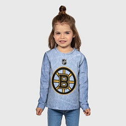 Лонгслив детский Boston Bruins: Hot Ice, цвет: 3D-принт — фото 2