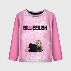 Лонгслив детский Billie Eilish: Pink Mood, цвет: 3D-принт