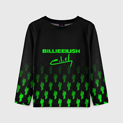 Детский лонгслив Billie Eilish: Green & Black Autograph