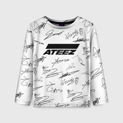 Лонгслив детский ATEEZ АВТОГРАФЫ, цвет: 3D-принт