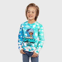 Лонгслив детский BRAWL STARS LEON SHARK, цвет: 3D-принт — фото 2