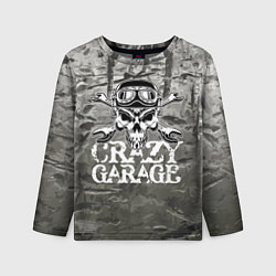 Детский лонгслив Crazy garage