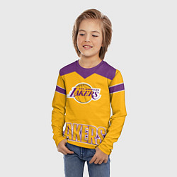 Лонгслив детский Los Angeles Lakers, цвет: 3D-принт — фото 2