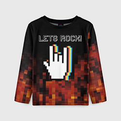Лонгслив детский Let's Rock, цвет: 3D-принт
