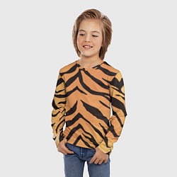 Лонгслив детский Тигриный камуфляж, цвет: 3D-принт — фото 2