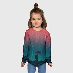 Лонгслив детский Космический Дождь, цвет: 3D-принт — фото 2