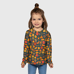 Лонгслив детский Знаки, цвет: 3D-принт — фото 2