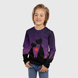 Лонгслив детский Котики, цвет: 3D-принт — фото 2