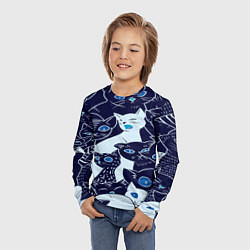 Лонгслив детский КОТЯТА ПАТТЕРН, цвет: 3D-принт — фото 2