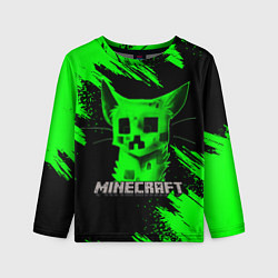 Лонгслив детский MINECRAFT CREEPER CAT, цвет: 3D-принт