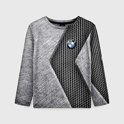 Лонгслив детский BMW - emblem - metal - texture, цвет: 3D-принт