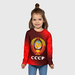 Лонгслив детский СССР USSR, цвет: 3D-принт — фото 2