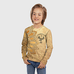 Лонгслив детский Дагестан в золоте, цвет: 3D-принт — фото 2