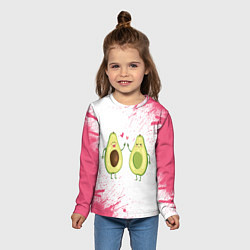 Лонгслив детский Авокадо, цвет: 3D-принт — фото 2