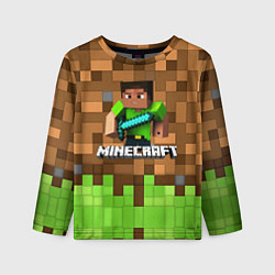 Детский лонгслив Minecraft logo heroes