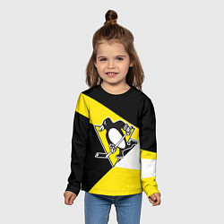 Лонгслив детский Pittsburgh Penguins Exclusive, цвет: 3D-принт — фото 2