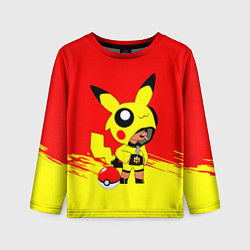 Детский лонгслив Brawl starsLeon pikachu