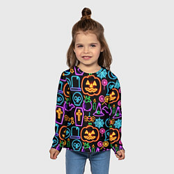 Лонгслив детский Halloween, цвет: 3D-принт — фото 2