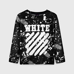 Лонгслив детский Off white, цвет: 3D-принт