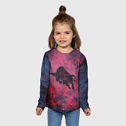 Лонгслив детский Бык, цвет: 3D-принт — фото 2