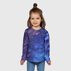 Лонгслив детский Звёздное небо, цвет: 3D-принт — фото 2