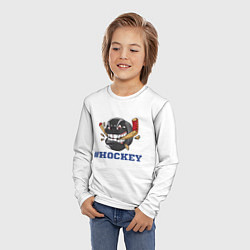 Лонгслив детский Хоккей, цвет: 3D-принт — фото 2