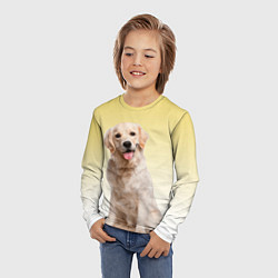 Лонгслив детский Лабрадор ретривер пес, цвет: 3D-принт — фото 2