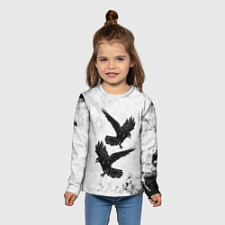 Лонгслив детский Gothic crows, цвет: 3D-принт — фото 2