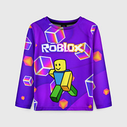 Лонгслив детский ROBLOX КУБЫ, цвет: 3D-принт
