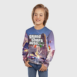 Лонгслив детский ЭКШЕН Grand Theft Auto V, цвет: 3D-принт — фото 2
