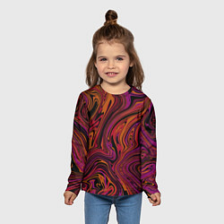 Лонгслив детский Purple abstract, цвет: 3D-принт — фото 2